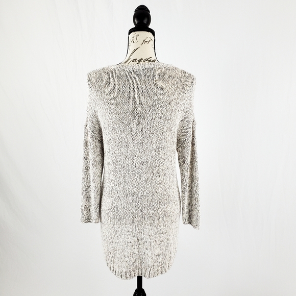 Lucky Brand Tunic Gray White Sweater Size Small - Picture 2 of 7